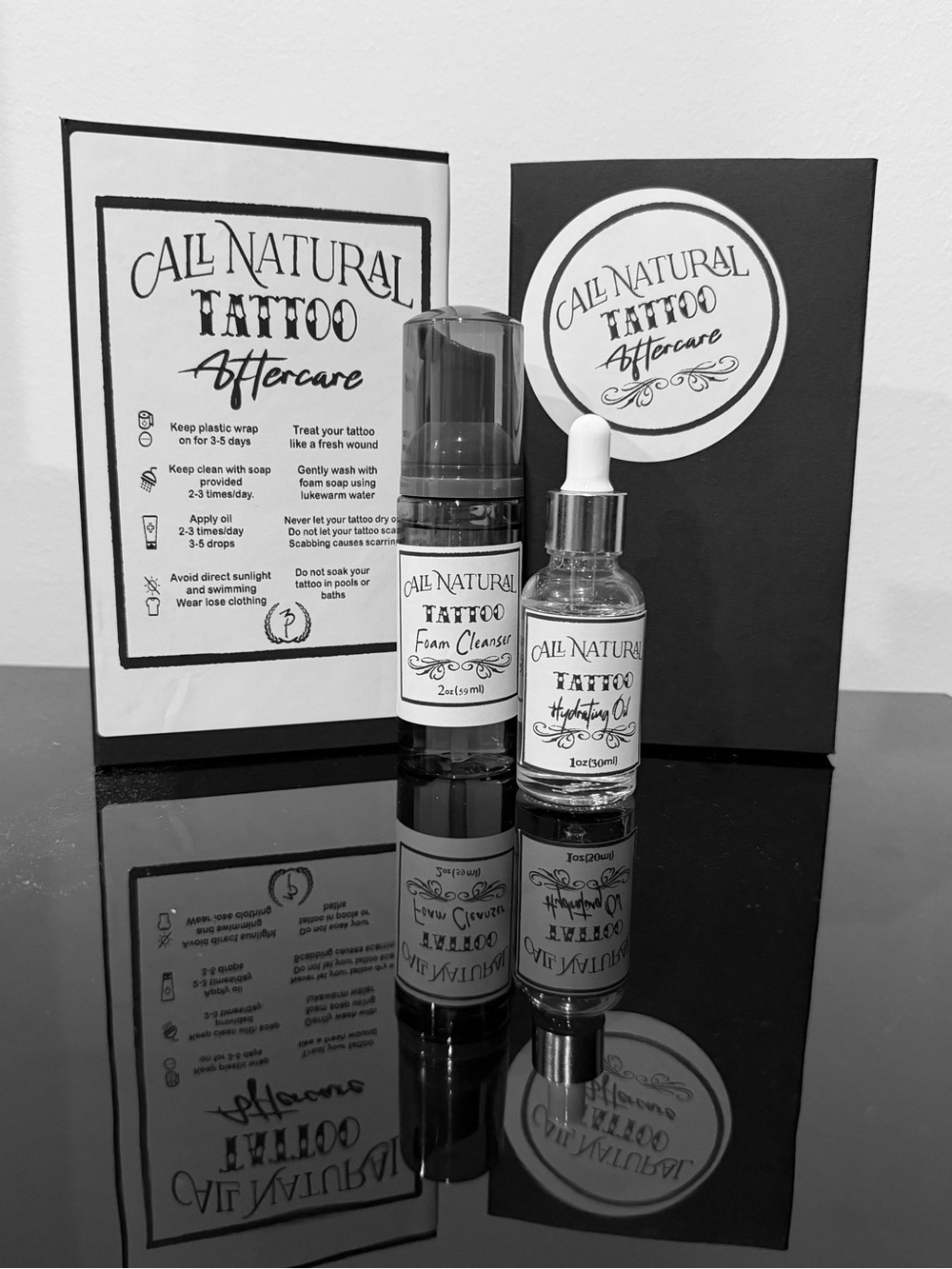 Natural Tattoo Aftercare Duo (Foam Soap / Hydrating Oil)